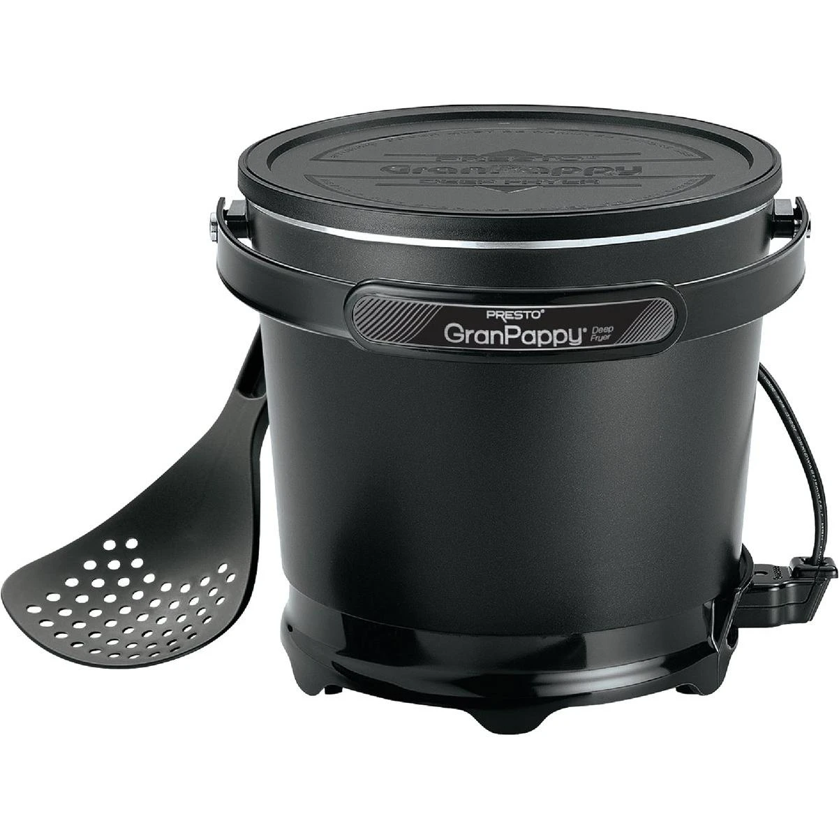 Granpappy 1.5 Qt. Black Aluminum Deep Fryer