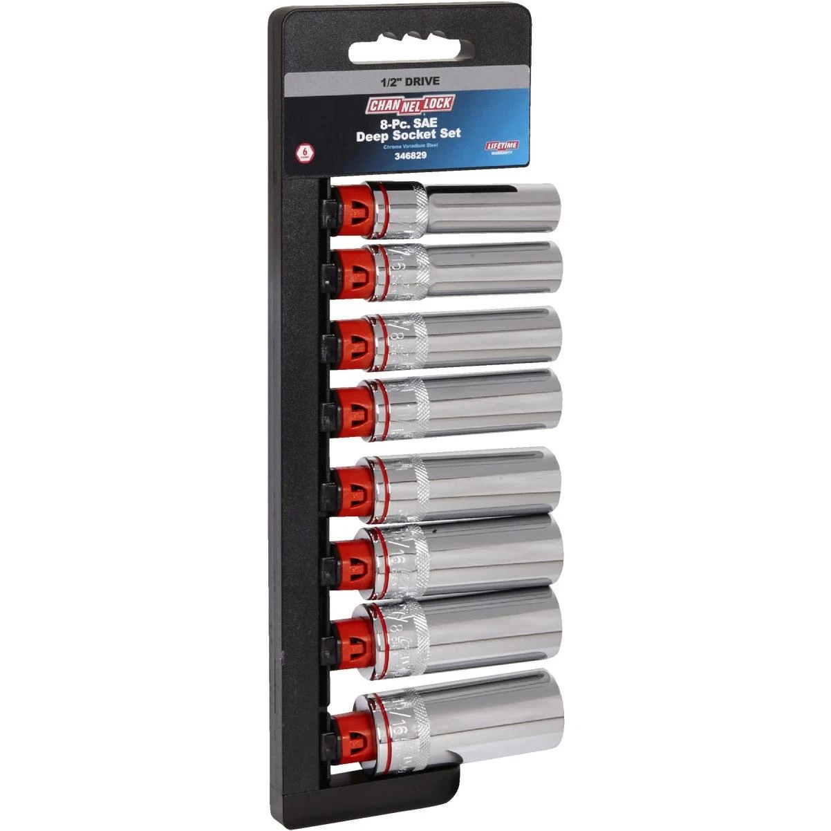 Standard 1/2 In. Drive 6-point Deep Socket Set (8-piece)