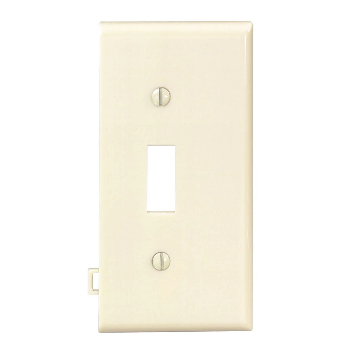 1-gang Plastic Sectional Toggle Switch Wall Plate End Panel, Ivory