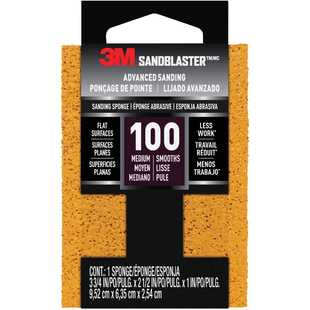 Pro Grade Precision 2.5 In. X 4.5 In. X 1 In. 120 Grit Fine Sanding Sponge