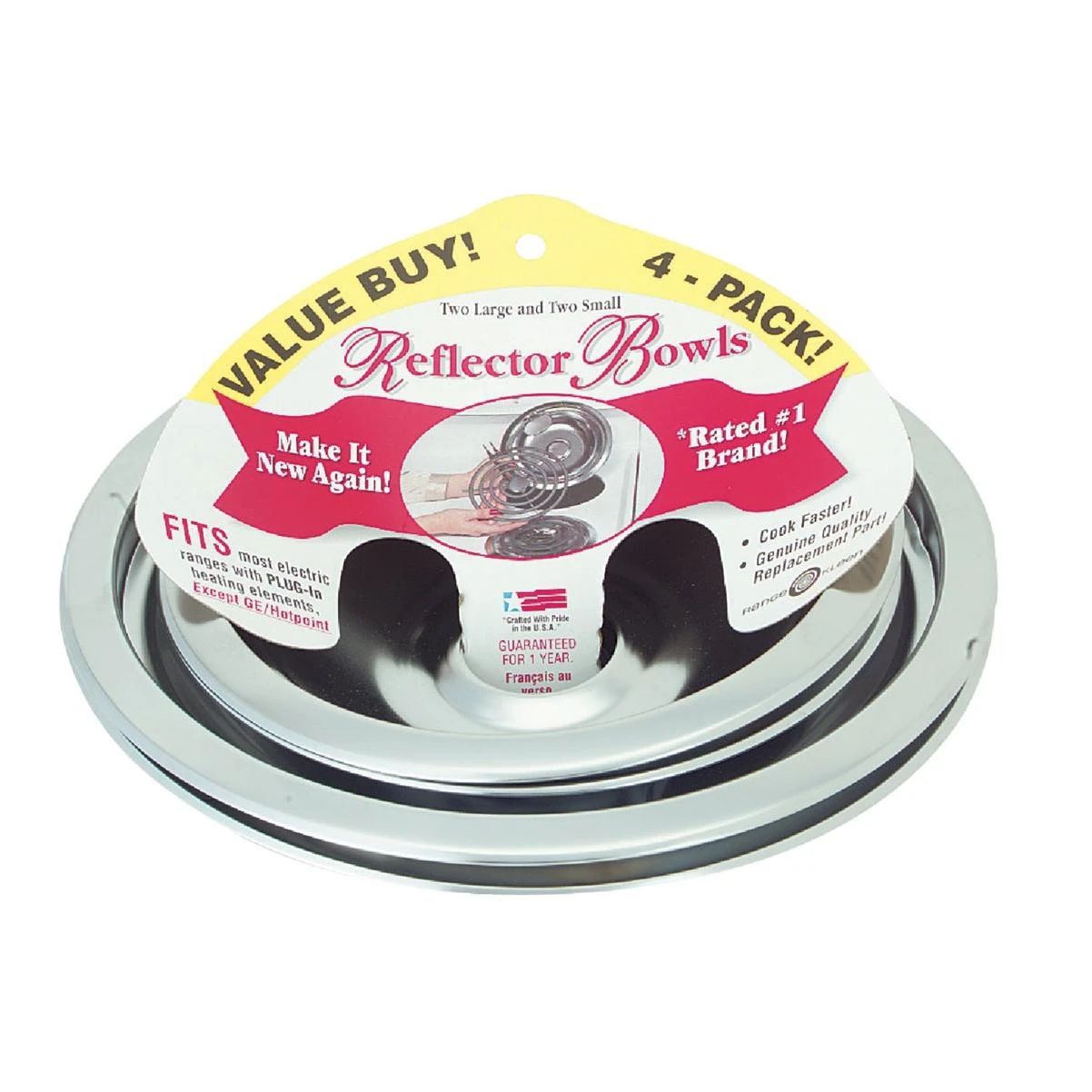 Electric (2) 6" & (2) 8" Style A Round Chrome Drip Pan
