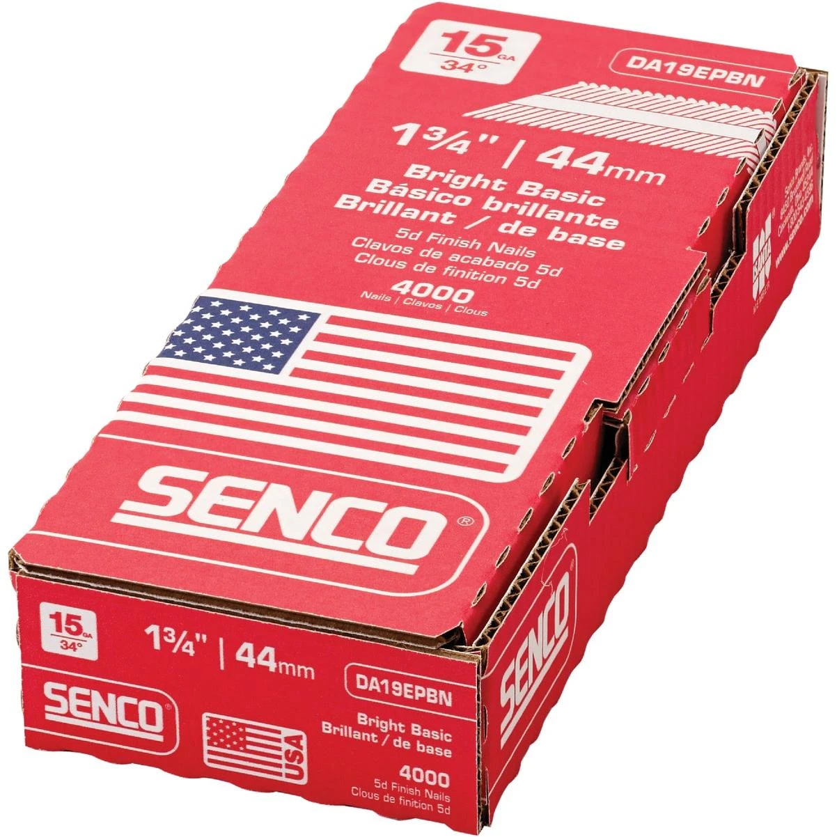 15-gauge Bright 34 Degree Angled Finish Nail, 1-3/4 In. (4000 Ct.)