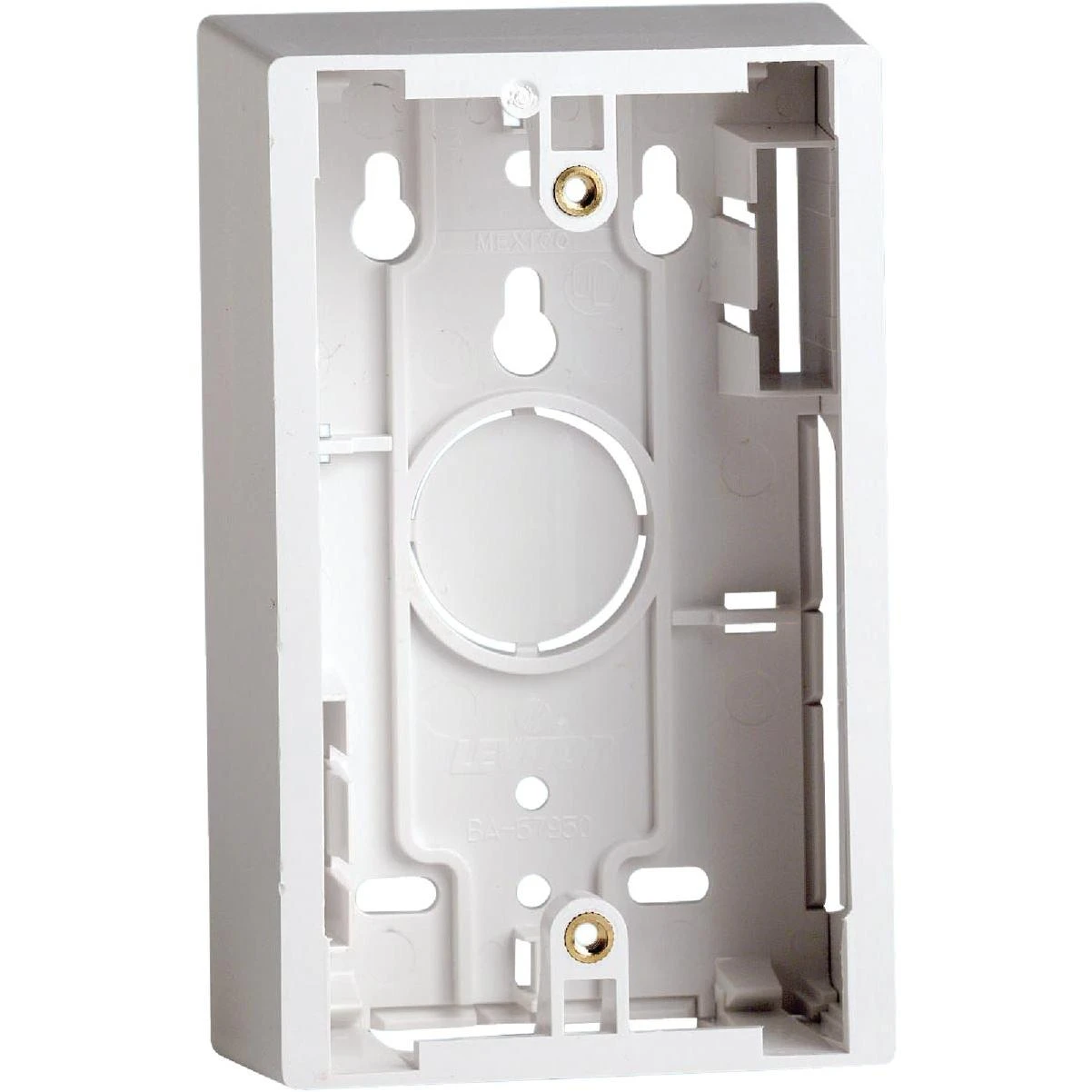 White 1.89 In. Shallow Wiring Box