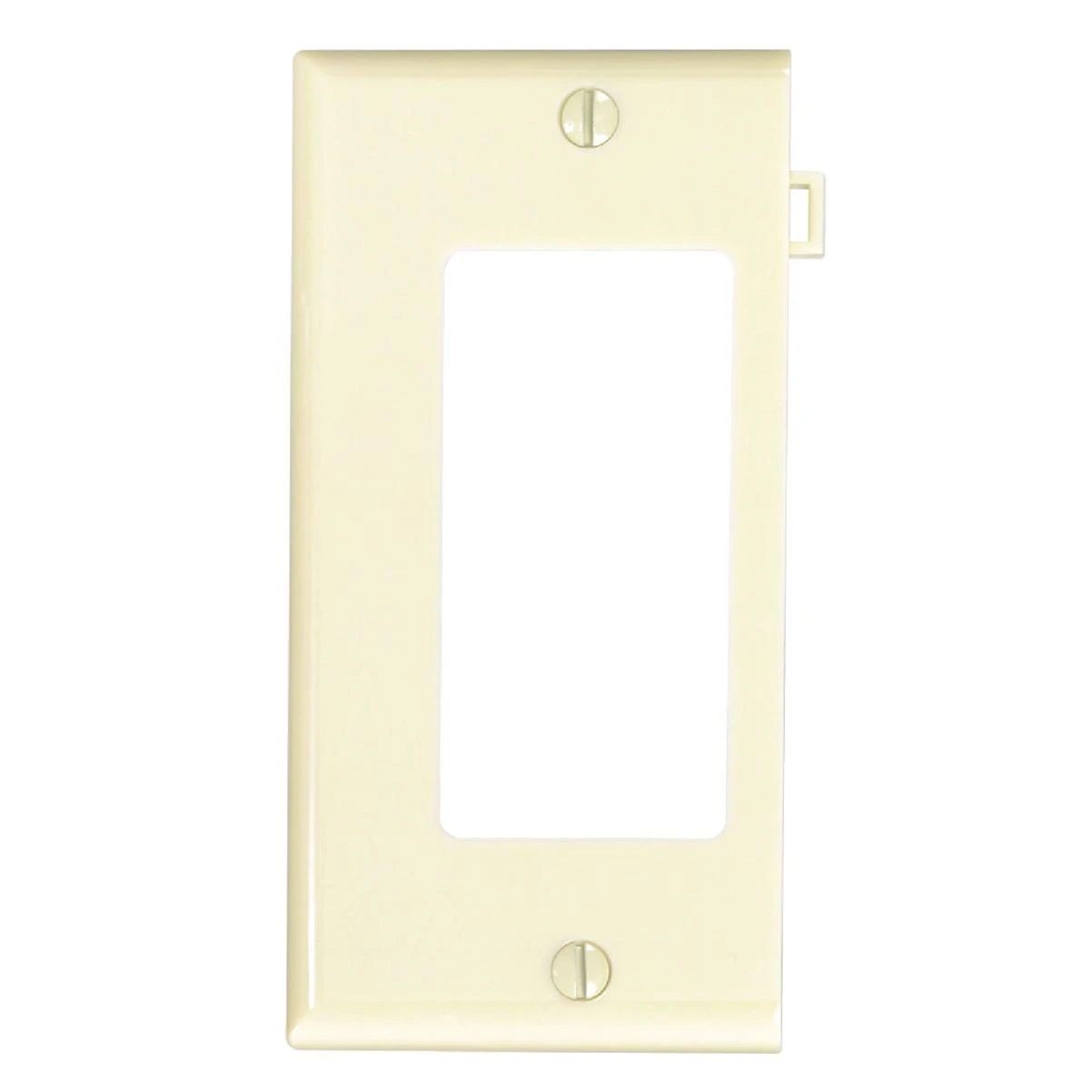 1-gang Plastic Sectional Rocker Decorator Wall Plate End Panel, Ivory