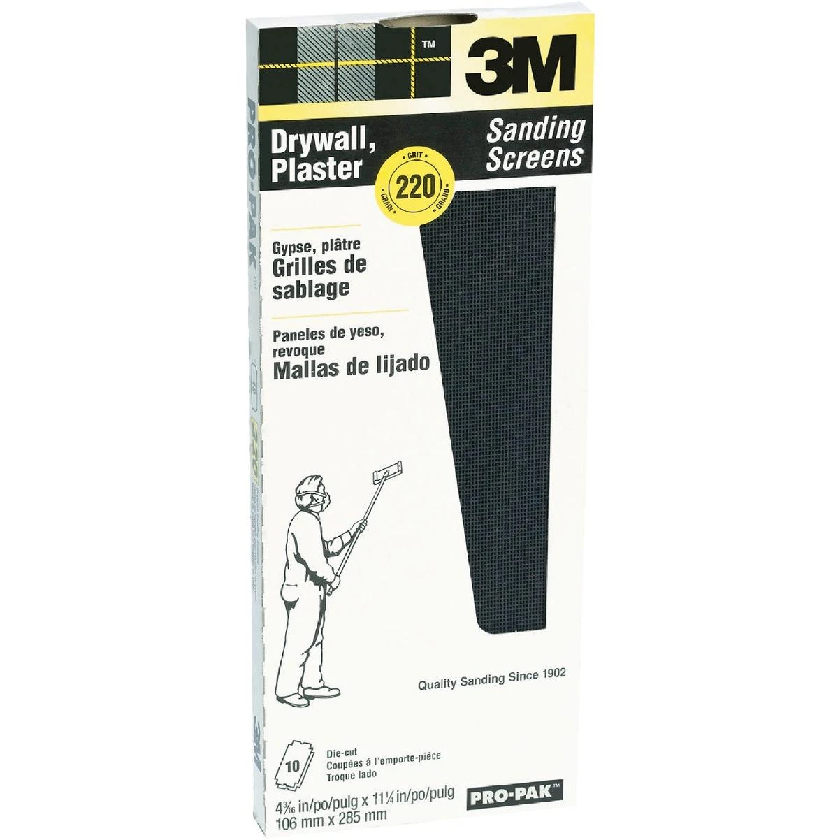 Propak 4-3/16 In. X 11-1/4 In. Drywall Sanding Screens, 220 Grit (10-pack)
