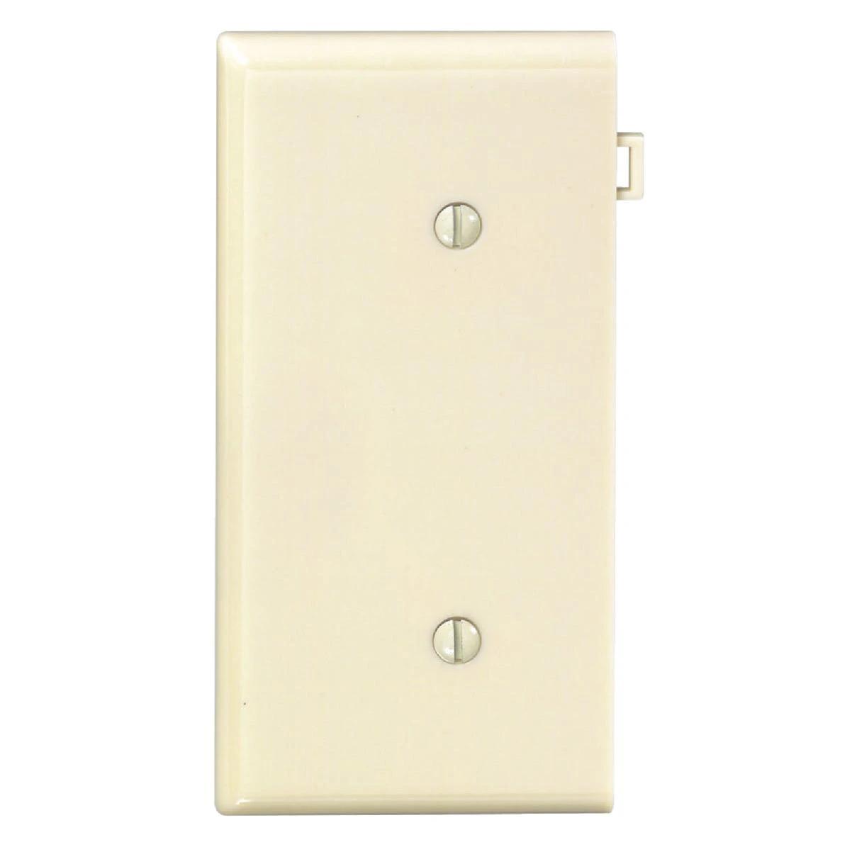 1-gang Standard End Nylon Blank Wall Plate, Ivory