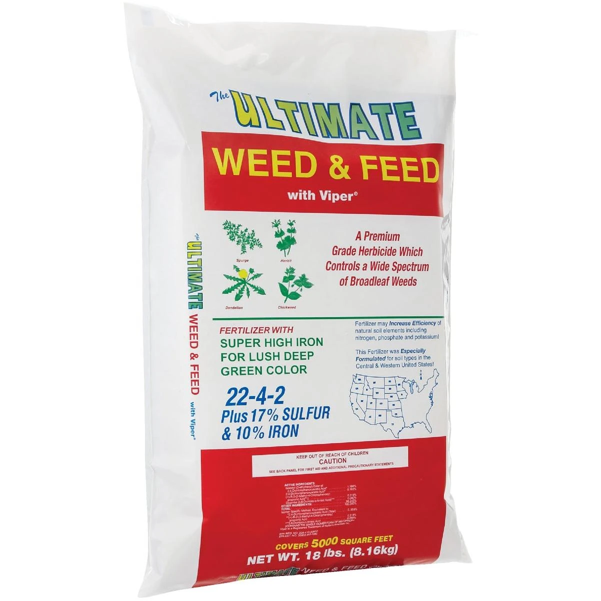 Weed & Feed 18 Lb. 5000 Sq. Ft. 22-4-2 Lawn Fertilizer With Weed Killer