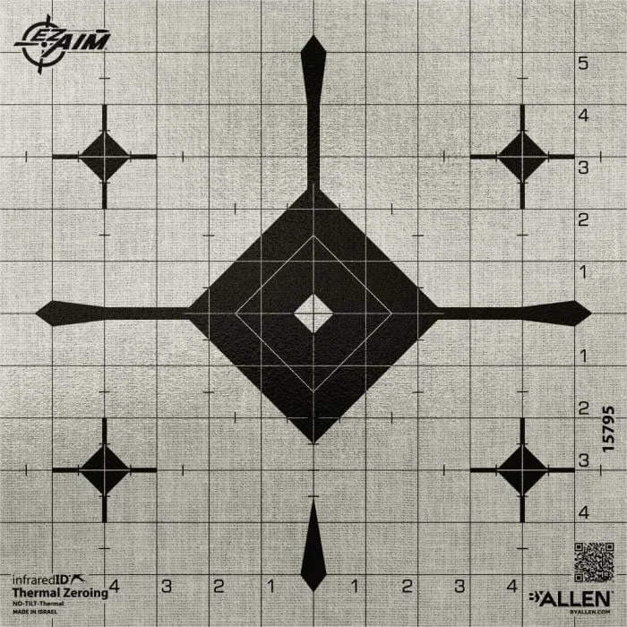 Allen EZ-Aim Thermal ID Grid Bullseye Target 12″