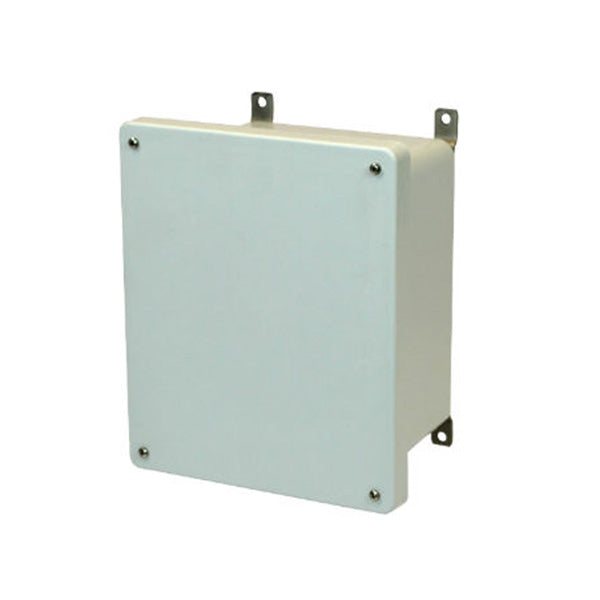 AM1084 10x8x4 NEMA 4X Fiberglass Enclosure Lift-Off Screw Cover