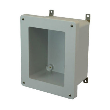 AM1084W 10x8x4 NEMA 4X Fiberglass Enclosure w/ Lift-Off Screw Cover Window