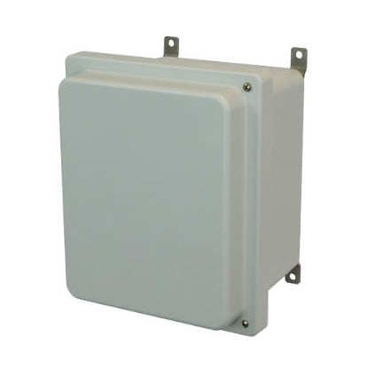 AM1086RH 10x8x6 NEMA 4X Fiberglass Enclosure w/ Raised Hinged Screw Cover