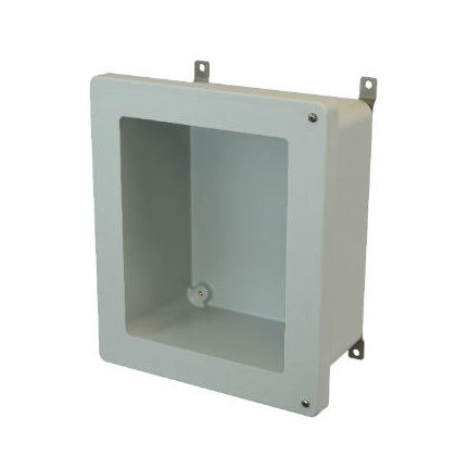 AM1648HW 16x14x8 NEMA 4X Fiberglass Enclosure w/ Hinged Screw Cover Window