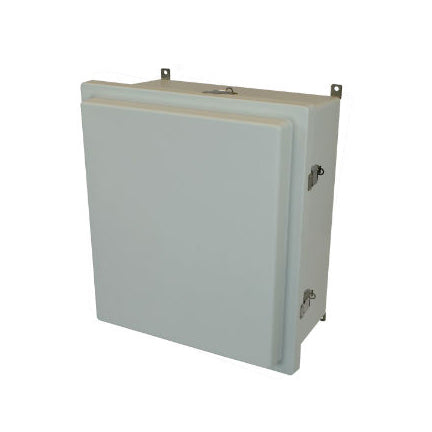 AM1868RL 18x16x8 NEMA 4X Fiberglass Enclosure w/ Raised Quick Release Latch