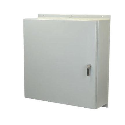 AM363612L3PT 36x36x12 NEMA 4X Wall Mount Fiberglass Enclosure w/ 3 Point Latch Cover