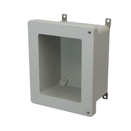 AM864HW 8x6x4 NEMA 4X Fiberglass Enclosure w/ Hinged Screw Cover Window