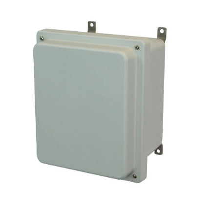 AM864R 8x6x4 NEMA 4X Fiberglass Enclosure w/ Raised Lift-Off Screw Cover