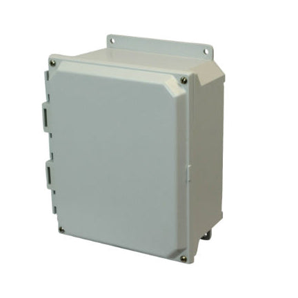 AMU1084F 10x8x4 NEMA 4X Fiberglass Enclosure w/ Lift-Off Screw Cover Flange Mount