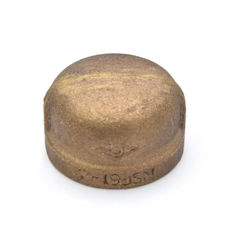 1" FPT Brass Cap, Lead-Free