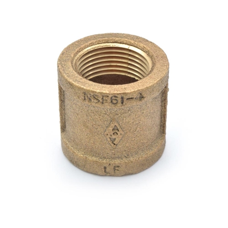 3/4" FPT Brass Coupling, Lead-Free