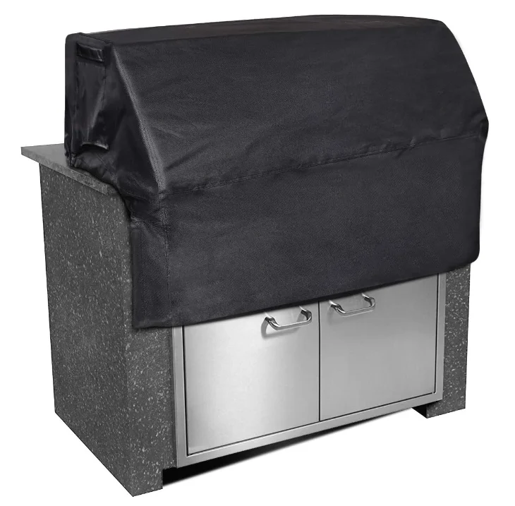 BBQ Grill Cover for Wolf 42 Inch Built in Grills, Waterproof 600D Heavyduty UV Resistant -45”(W) × 29”(D) × 26”(H), Black