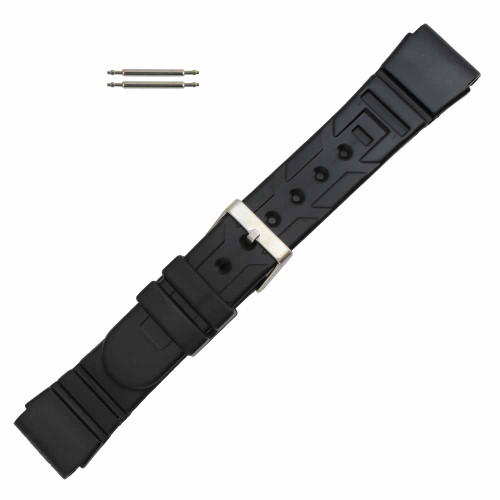 Hadley Roma PVC Watch Band 22mm Sport Watch Band Fits Seiko & Pulsar 8 Inch Length
