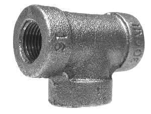 1-1/2" Black Extra Heavy Steel Tee