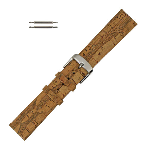 Tan 20mm Cork Watch Band 7 1/2 Inch Length
