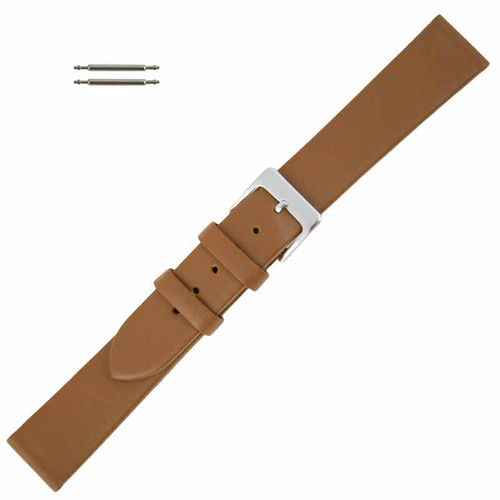 Tan Leather Watch Band 16mm Smooth Calf 7 1/2 Inch Length