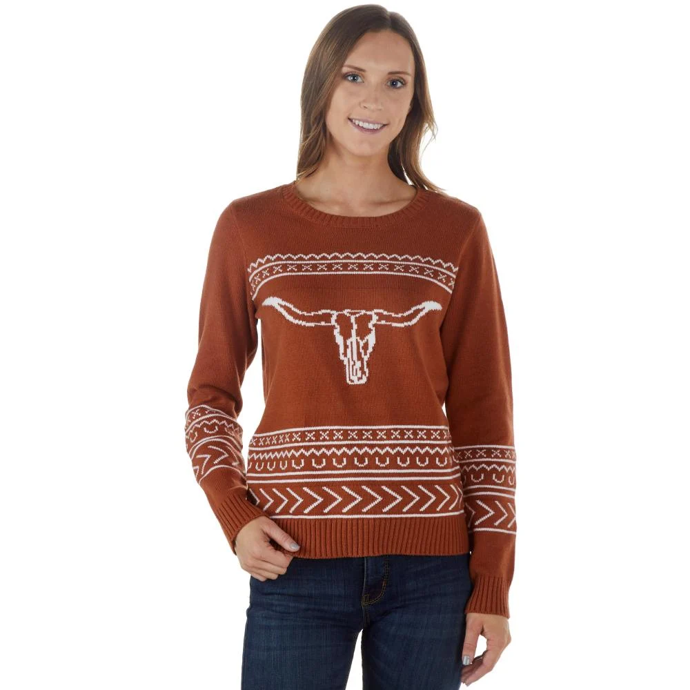 Cotton and Rye Women’s Long Rust Horn Sweater