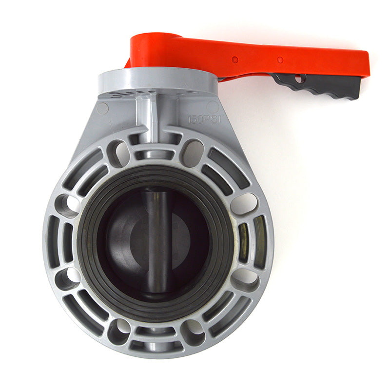 6" CPVC Butterfly Valve (SK-CBF-060) - EPDM / Lever Handle
