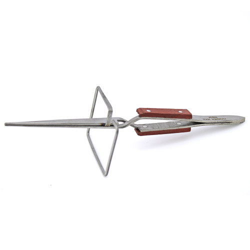 Fiber Grip Cross Locking Tweezer with Stand