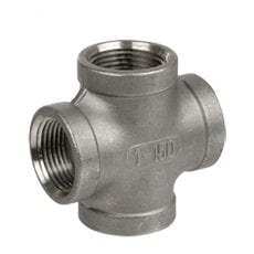 1-1/2" 150# 304 Stainless Steel Cast Threaded Cross Heavy