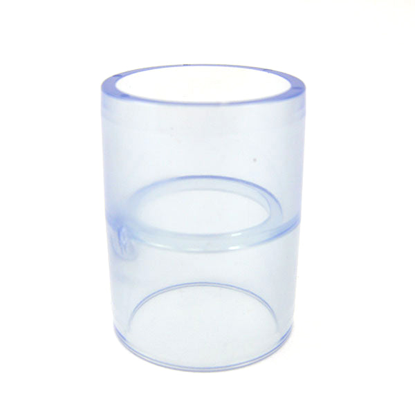 1-1/4" Clear PVC External Coupling (DC-CO-012)