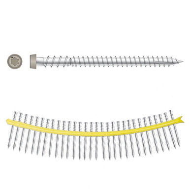 Opens dialog Simpson Strong-Tie DCU234S316GR01 - #10 x 2-3/4" 316SS Collated DCU Composite Deck Screw Gray01