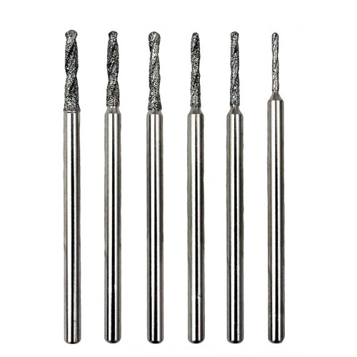 Diamond Coated Uniform Shank Drill Bits 6 Piece Set 3/32 Inch