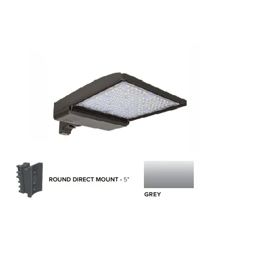 ESL Vision 320W LED Shoebox Area Light w/ 5″ Round Pole Mount, 0-10V Dim, 46260 lm, 4000K, White