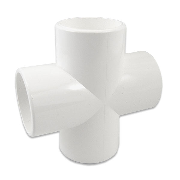 1-1/2" PVC Cross - Furniture Grade