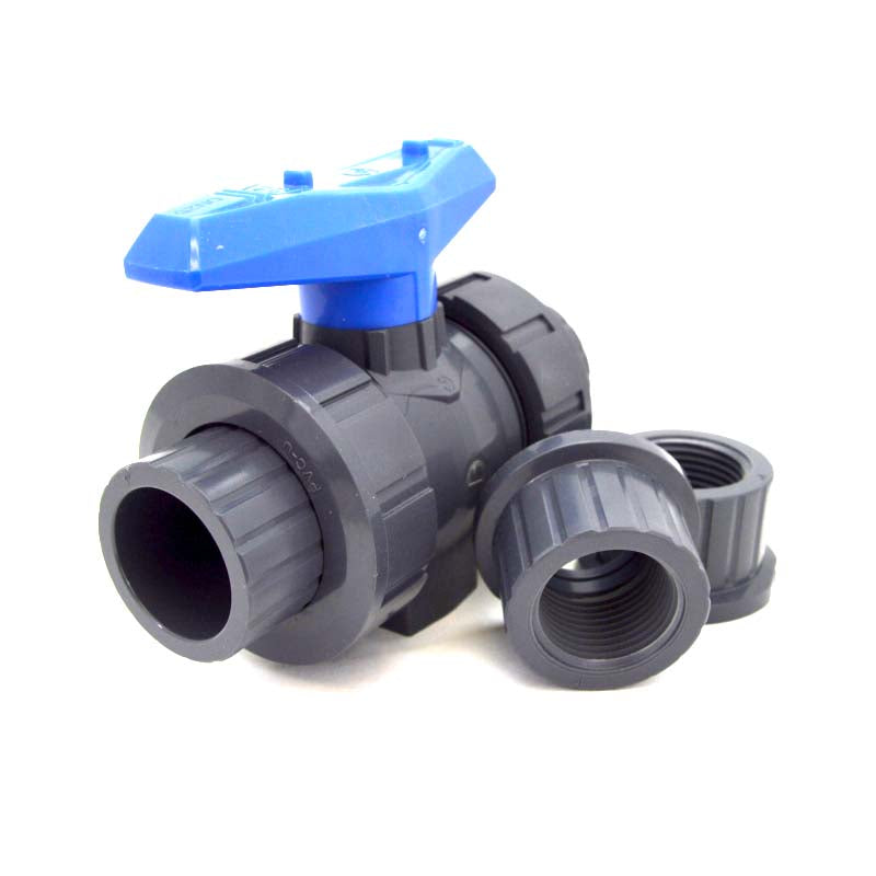 1" Flui-PRO Series 2 PVC True Union Ball Valve - Socket & Threaded Ends