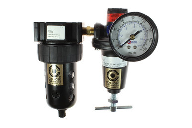 Opens dialog Coilhose Pneumatics FR120 General Purpose Series, Filter + Regulator 1/2", Bowl Guard