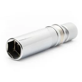 Genius Tools Swivel Spark Plug Socket 20.6mm (13/16 Inch) 1/2 Inch Drive Chrome Vanadium Steel – 418521