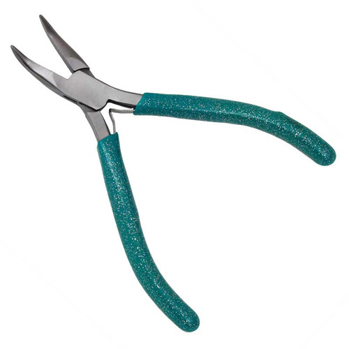 Glitter Line 4.5 inch Bent Nose Jewelers StainlessPliers