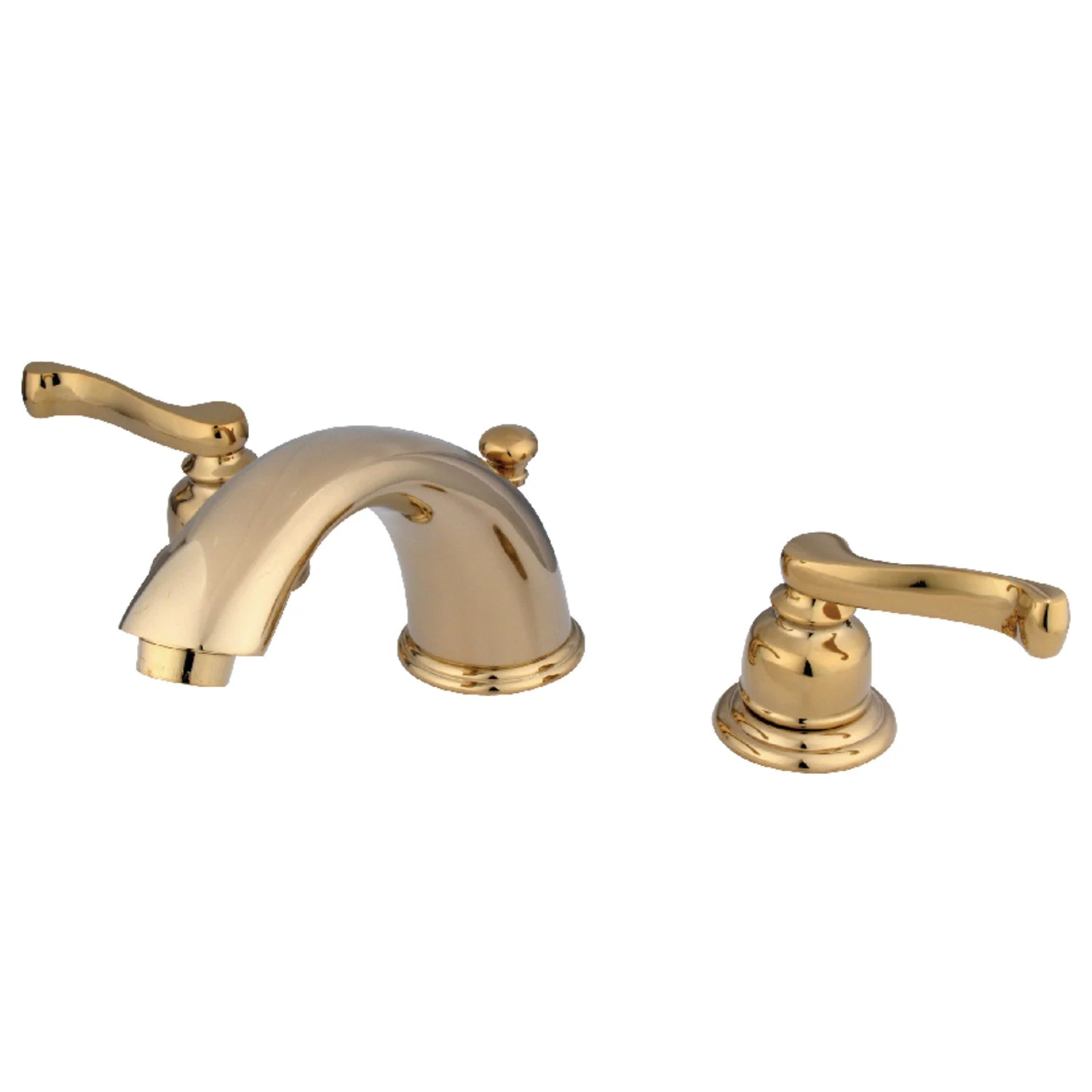 Kingston Brass KB8962FL Royale Widespread Bathroom Faucet, Polished Brass