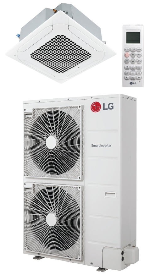 LG 4-Way Ceiling Cassette Mini Split Front Grille, White, for KNSCB Cassettes