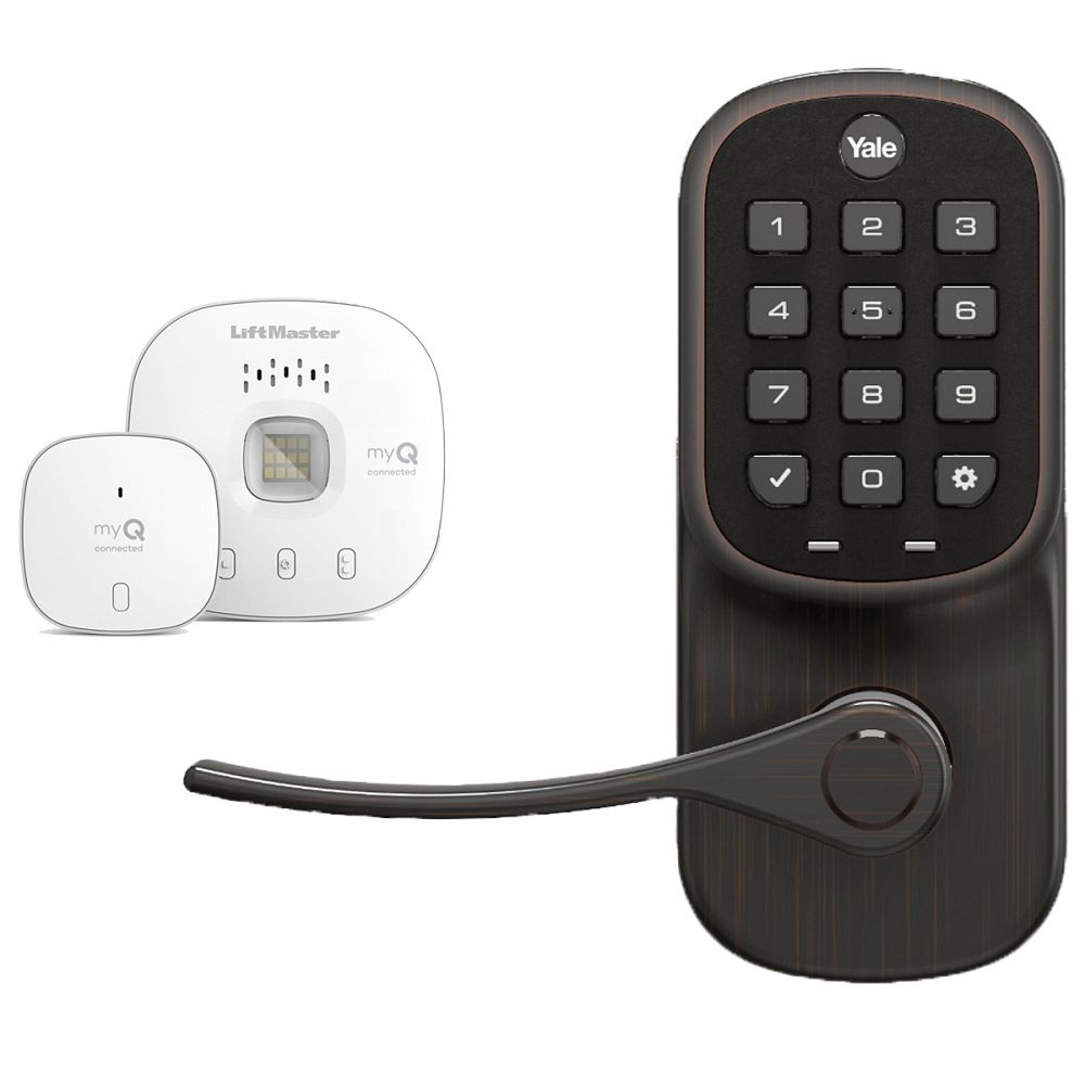 Liftmaster LMLEVPACK-OB Yale Liftmaster Smart Keypad Lever With Smart Garage Control