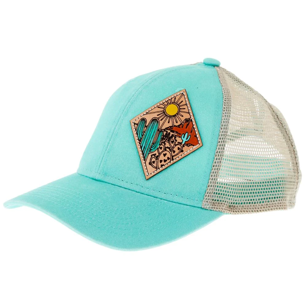 Mcintire Saddlery Turquoise Patch Cap