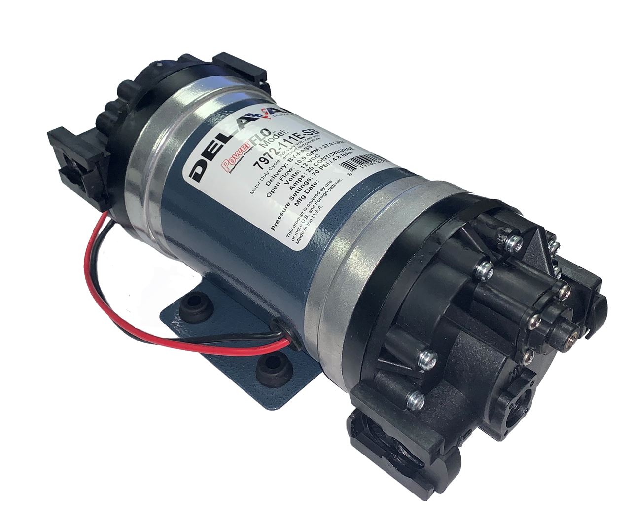 Delavan FB6 Double Pump 7972-111E-SB 12V Electric Diaphragm Pump (Bypass) (10 gpm, 70 psi)