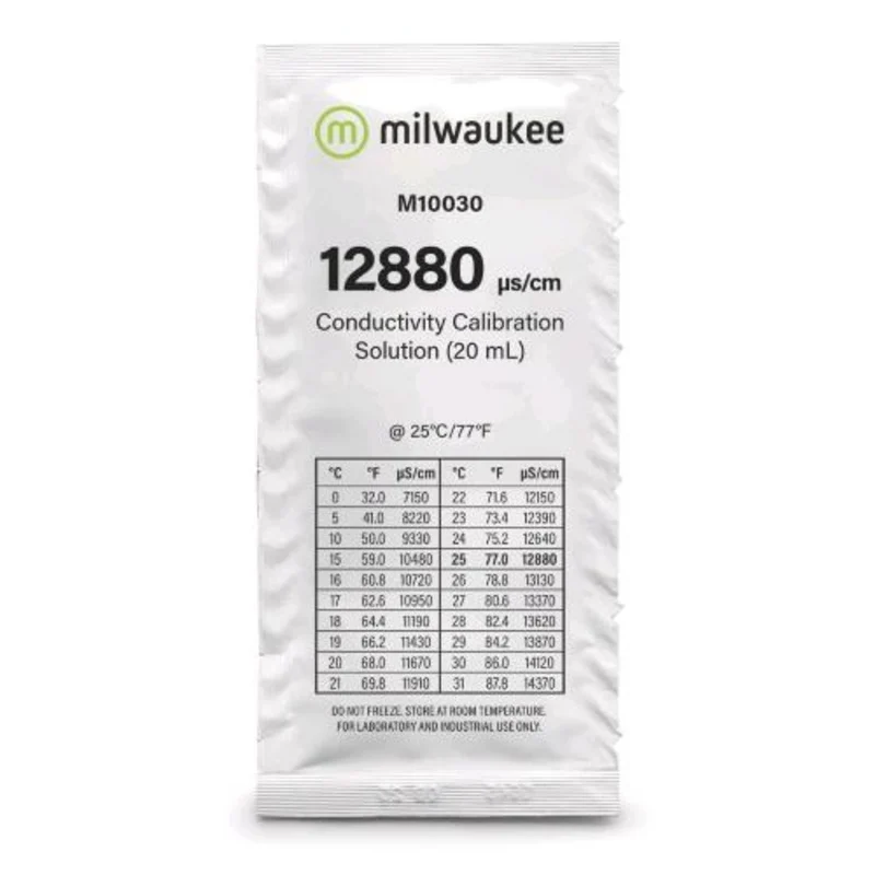MILWAUKEE CALIBRATION BUFFER SOLUTION EC 12880 ?S/CM – 20 ML