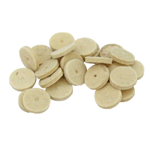 Mini Felt Wheel Buffs 5/8 Inch Pack of 25-Choose Hard or Soft