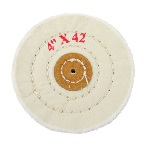 Muslin Polishing Buff Leather Center 4 Inch 42 Ply