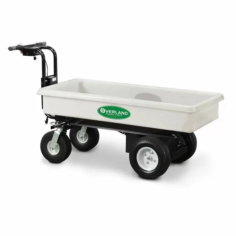 Overland Power Carts Electric Wagon – 6 Cubic Feet, 13″ Flat Free Dual Ag Tires